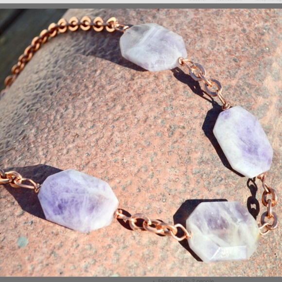 Lavender Jadeite Copper Heavy Chain Jade HOST PICK - Picture 3 of 4